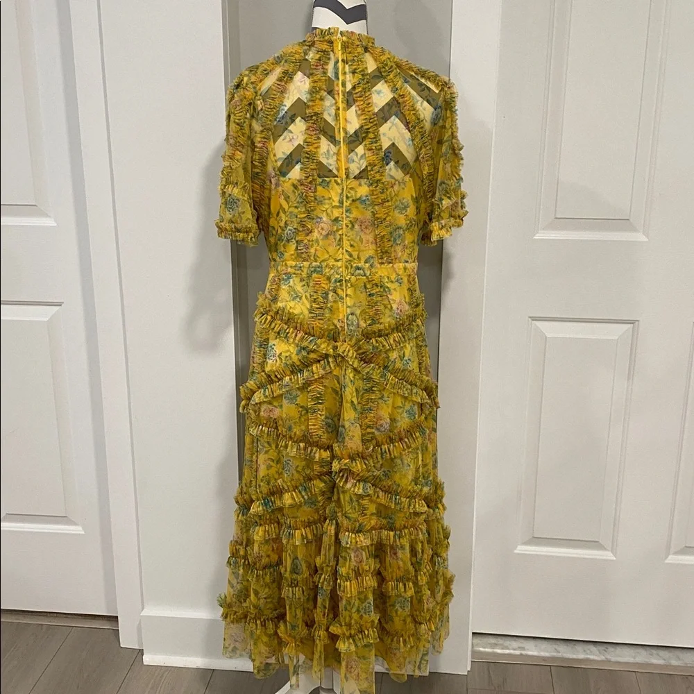 Mac Duggal Yellow Floral Dress - Picture 3 of 8